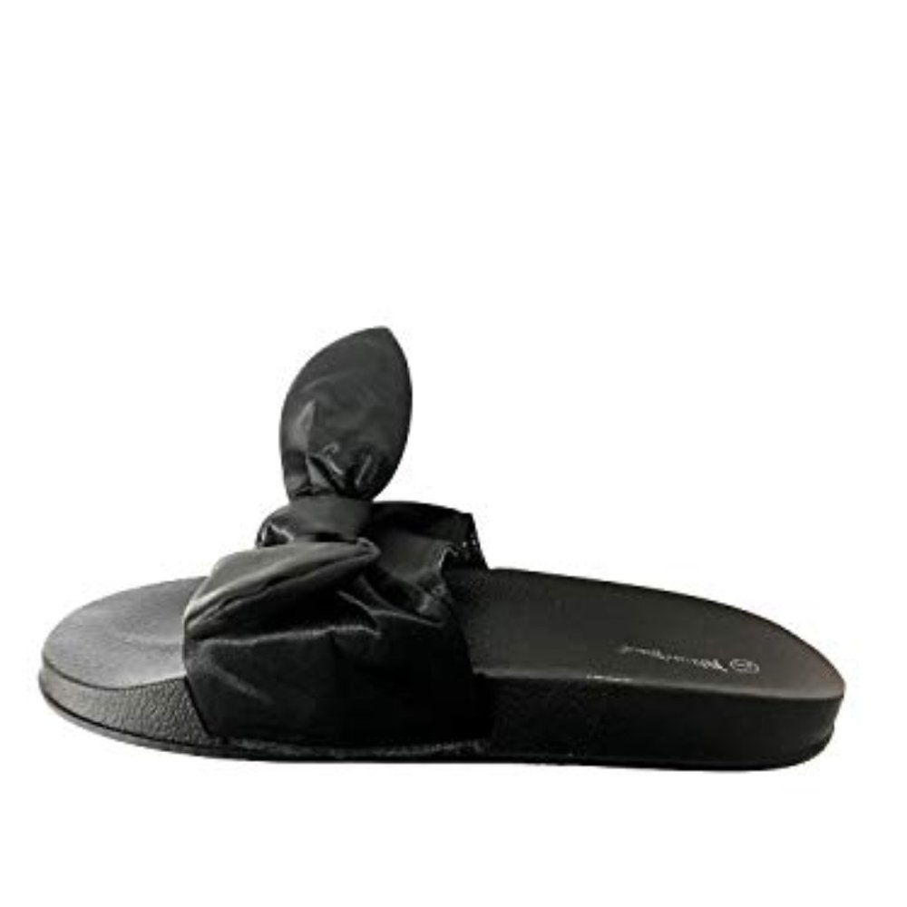 Fluff-10 Women's Bow Slip-On Slide Sandal